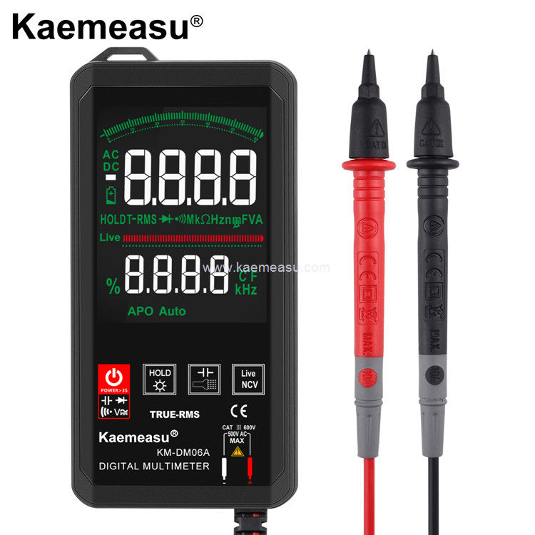 Kaemeasu 06C Kolorowy wyświetlacz Multimeter Tester Elektryk Smart Voltmeter Multimeter Digital