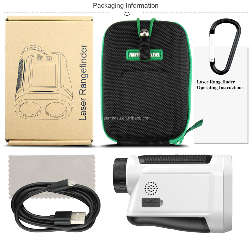 OEM 6x Rangefinder Laser Mounted Range Finder Golf Laser Range Finder Bateria litowa typu dotykowego do naładowania kolorowego ekranu IP54