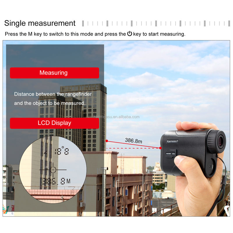 Teleskop Laser Rangefinder Przenośny ładowarka USB Laserowa Odległość Meter Monocular Golf Polowanie odległość 600M/656Yd