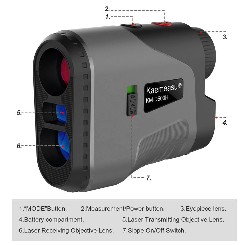 OEM ODM Odczytnik odległości 600/800/1000m Odległość golfowa Meter Wielokrotne tryby Odczyty laserowe Teleskop z przełącznikiem nachylenia