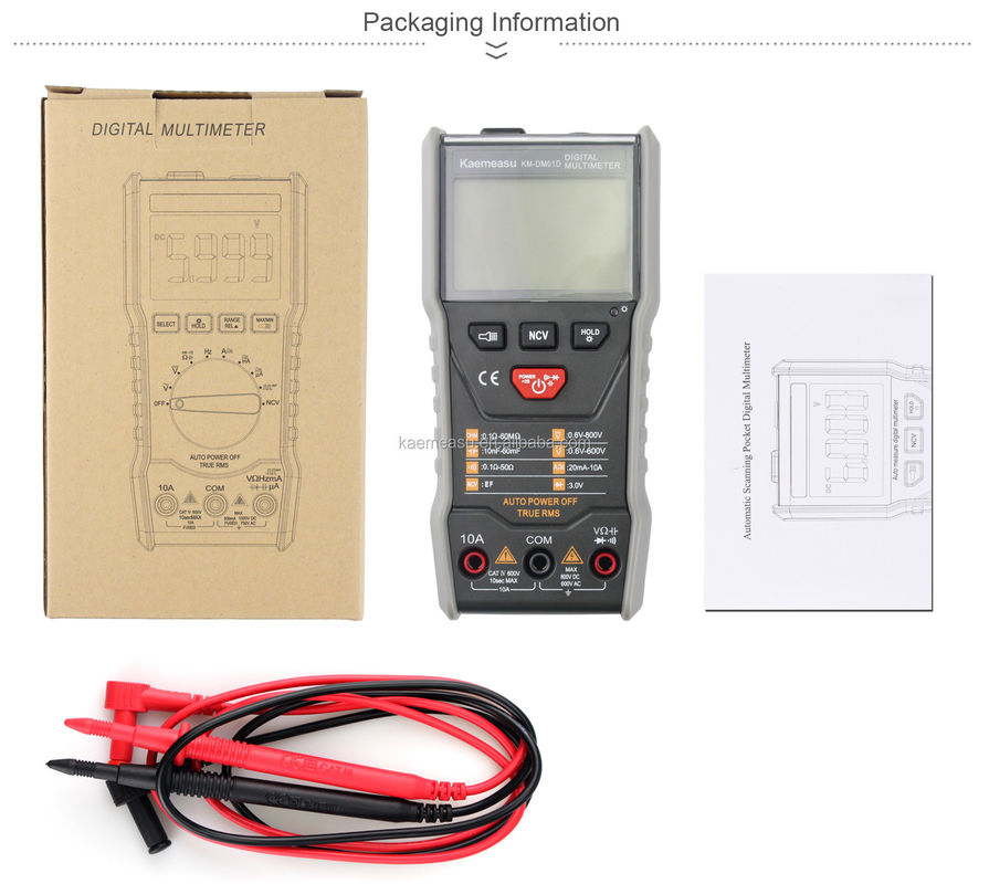 OEM ODM Smart Multimeter 6000 Liczy Elektryka Ławka Multimeter Mini ręczny Ture RMS Square Wave Output Multimetry cyfrowe