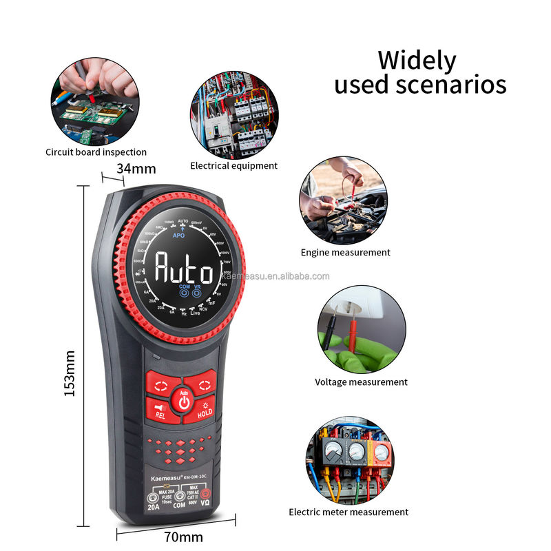 Automatyczne mierniki napięcia NCV TRMS Dioda Test Przeciwdziałanie prądowi Tester Klamy Mierniki Multimetro Smart Digital Multimeters
