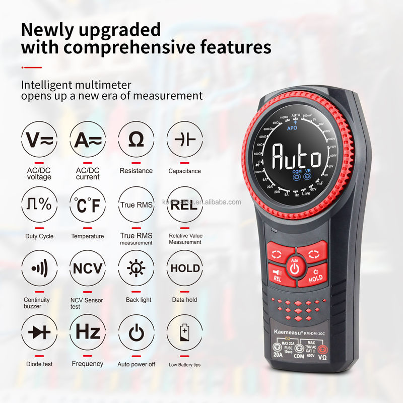 Auto Range Multimetro NCV napięcie Prąd Smart Digital Multimeter Tester Continuity Rotary Knob Profesjonalny cyfrowy multimeter