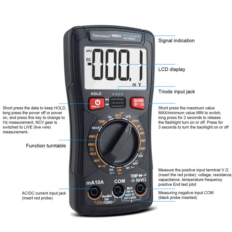 3999 Liczby TRMS Multimetry LCD Profesjonalne NCV Bench Multimeter Elektryczny Inteligentny Multimeter Cyfrowy Multimeter Automotive Multimeter