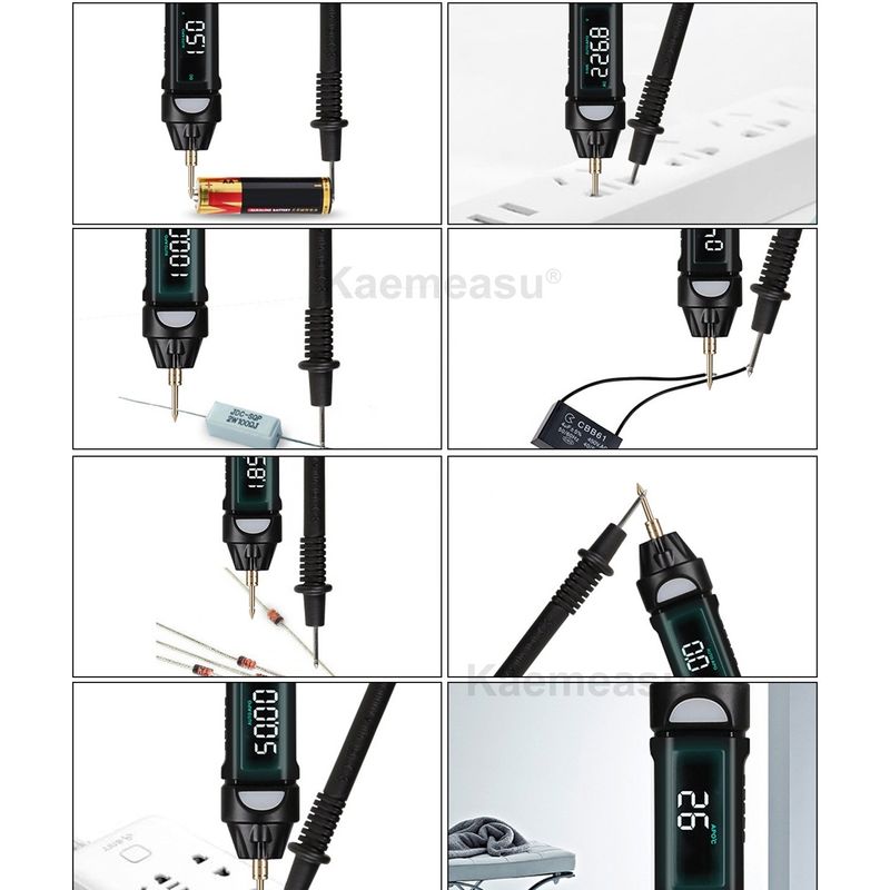 Popularny styl Mini Pen Digital Multimeter Z Testerem Multimeterem Wykrywania napięcia bez kontaktu z żywym/NCV/sekwencją