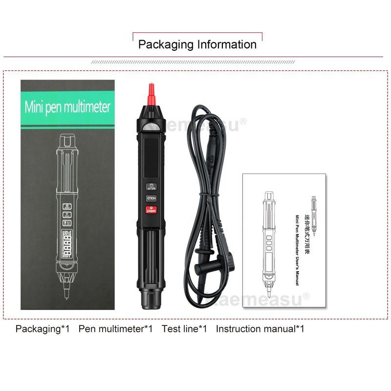 Oem Factory Direct Pen Digital Multimeter True Rms Digital Meter Niezależny od kontaktu Detekcja napięcia Multimeter Tester