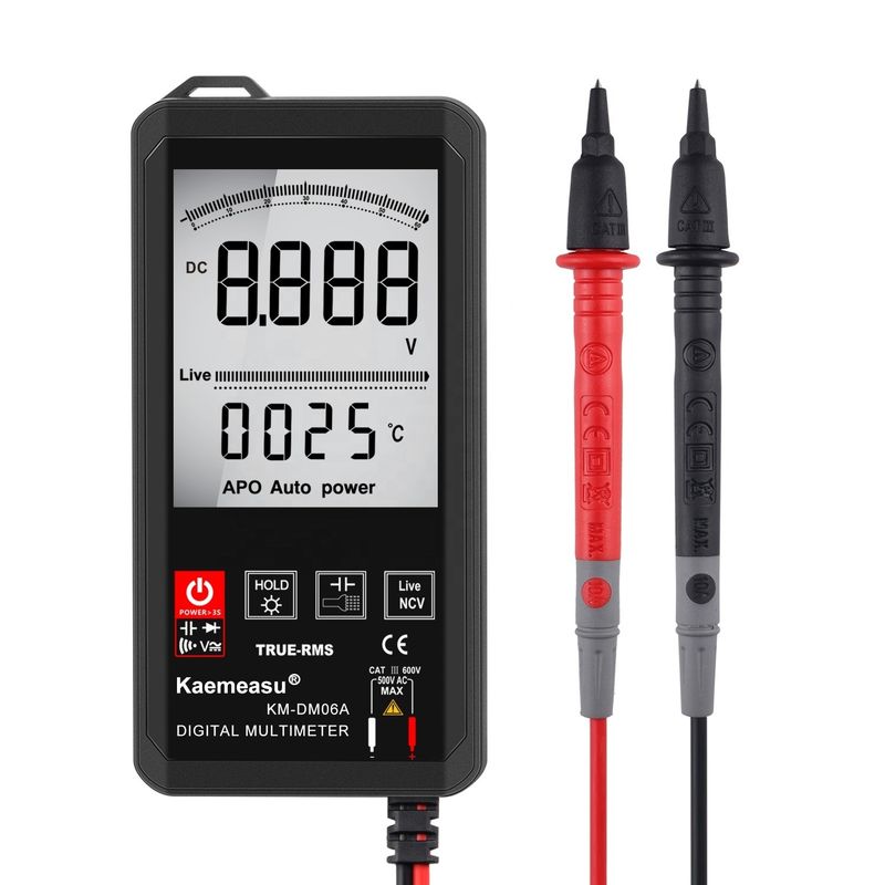 Duży ekran Auto Range Touch Digital Multimeter True RMS Digital Multimeter AC DC Voltage Mini Pocket Multimeter