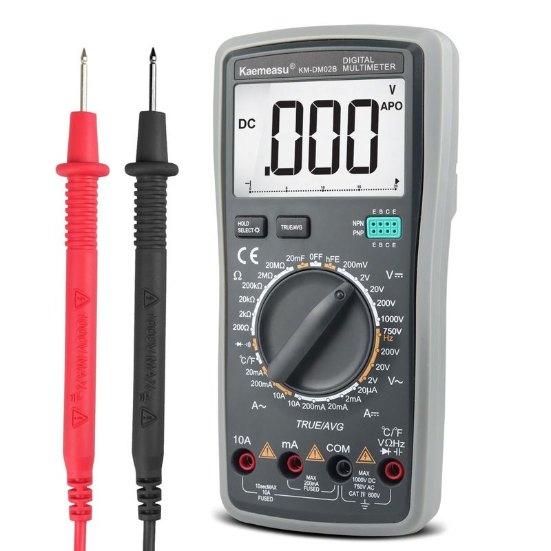 Wysokiej precyzji antyburnowy 1000V Multimetry cyfrowe Ekran LCD Voltmeter Prawdziwa funkcja RMS Multimeter z sondą temperatury