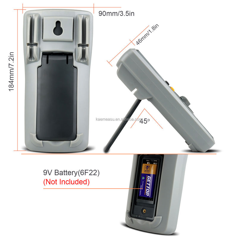 Profesjonalny inteligentny cyfrowy wielowymiarowy tester Zasilanie 9V 6F22 bateria*1 02S Ławka 1000V Auto Range Szary