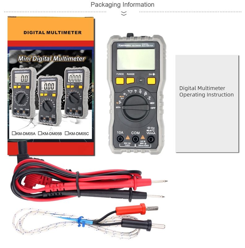 Auto Range LCD Display elektryczny Multi Tester T-rms NCV Car Measure Bench Digital Multimeters z sondą