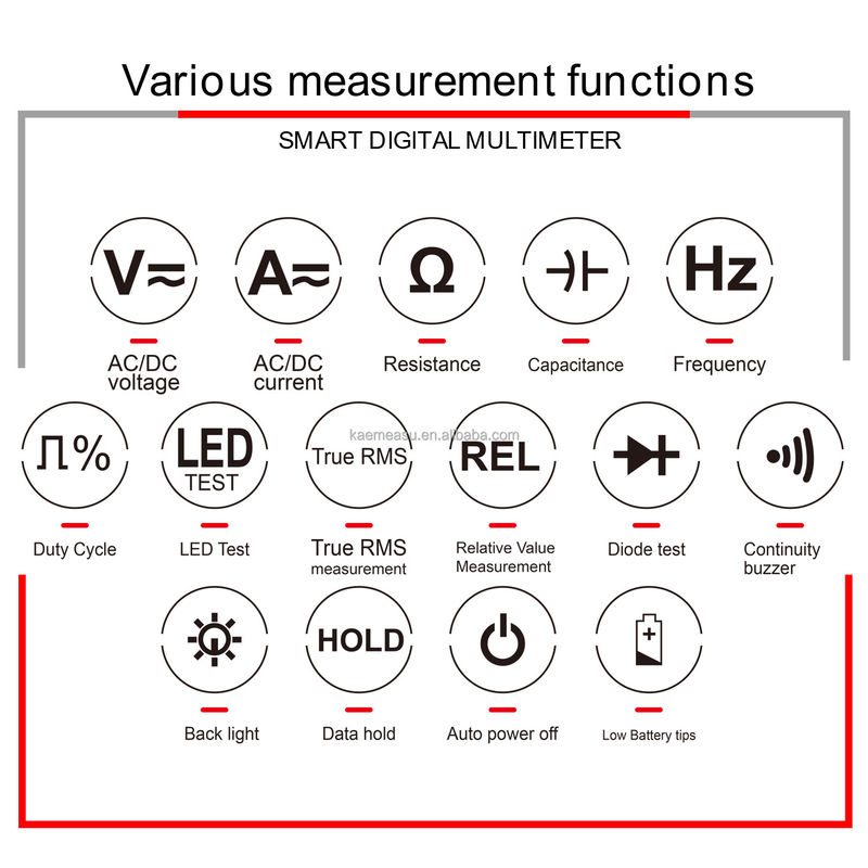 Gorąca sprzedaż Przemysłowy Multimetr Elektroniczny Wysokiej Precyzji 6000 Liczy 1000v Digital Multimeter AC DC