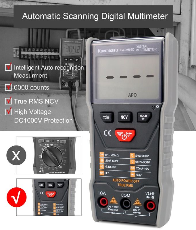 Mini Przenośny urządzenie laboratoryjne wielokrotnego testowania tester rezystora tester baterii tester Elektryczny instrument cyfrowy multimetr