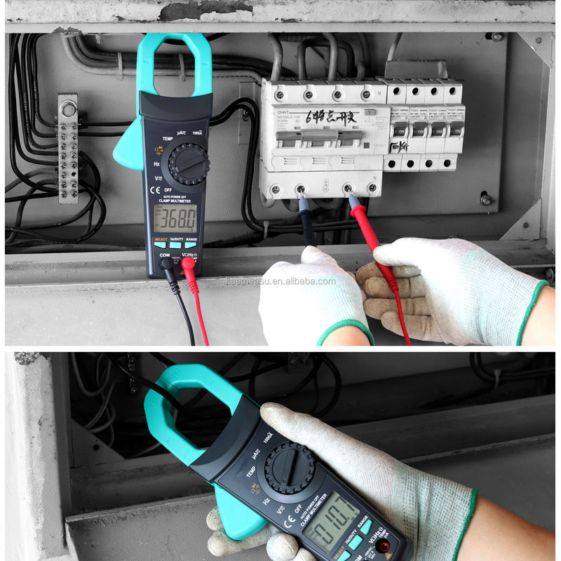ABS elektryczne Części 300g Digital AC DC Clamp Meter Auto Range Multimeter True Rms Ncv Ammeter