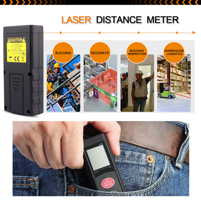 Najbardziej sprzedawane wysokiej precyzji cyfrowe odległości elektryczne laser ruler mini przenośny urządzenie pomiarowe laser odległości