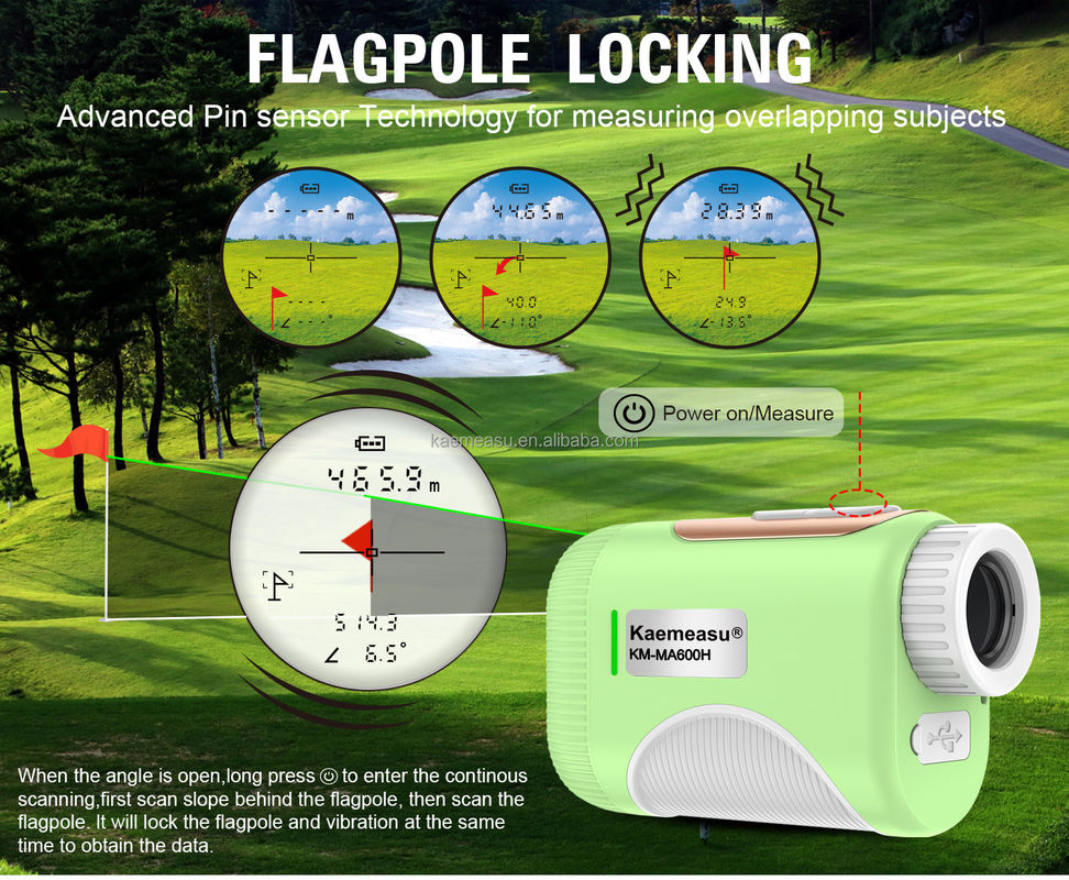 OEM 1200m Golf Slope Scope Laser Distancemeter Teleskop Klasy przemysłowej Golf Laser Rangefinders Zielony Kolor