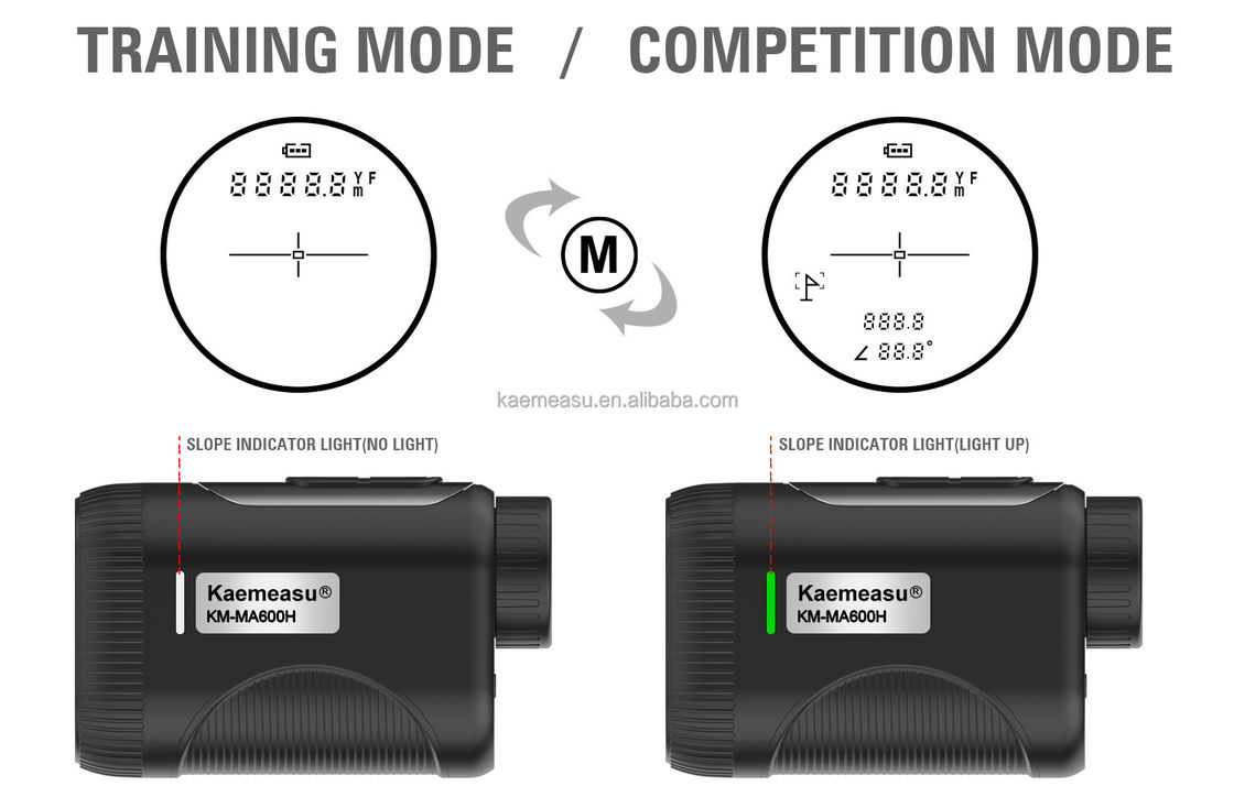 OEM 1200m Golf Slope Scope Laser Distancemeter Teleskop Klasy przemysłowej Golf Laser Rangefinders Czarny Kolor