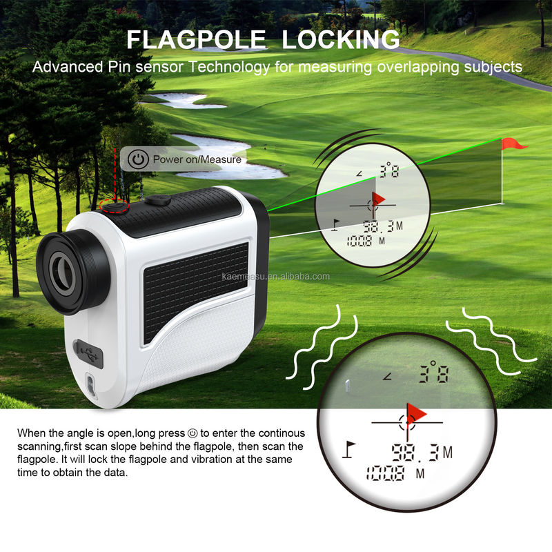 Model F Affordable Golf Rangefinder Slope Pin Szuka lekkiego laserowego narzędzia do pomiaru odległości