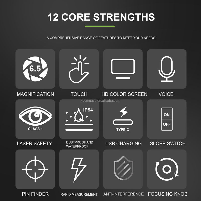 J1500m Długodystansowy cyfrowy miernik odległości laserowej, szybki odczyt, miernik odległości laserowej, oświetlony z tyłu, pamięć ekranu