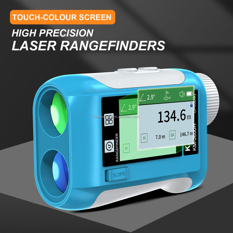J Zmodernizowany ekran LCD Golf Sport Laser Finder 1500m Instrumenty optyczne Diastimeter polowania Powiększenie 6,5X Błękitne
