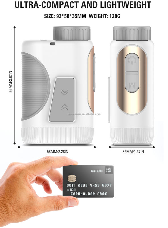 Młodzież Golf Laser Rangefinder 1200m Kompaktny Design Easy Hold z ładowalną baterią 126g OEM