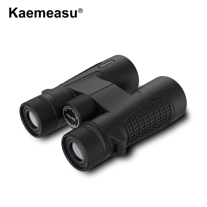 Lornetka Kaemeasu C Model czarna 10x42 HD, wodoodporna dla dorosłych, lornetka do obserwacji ptaków i wędrówek, optyka z pryzmatem BAK4, odporny na wstrząsy korpus ze stopu magnezu, wyraźny i jasny obraz
